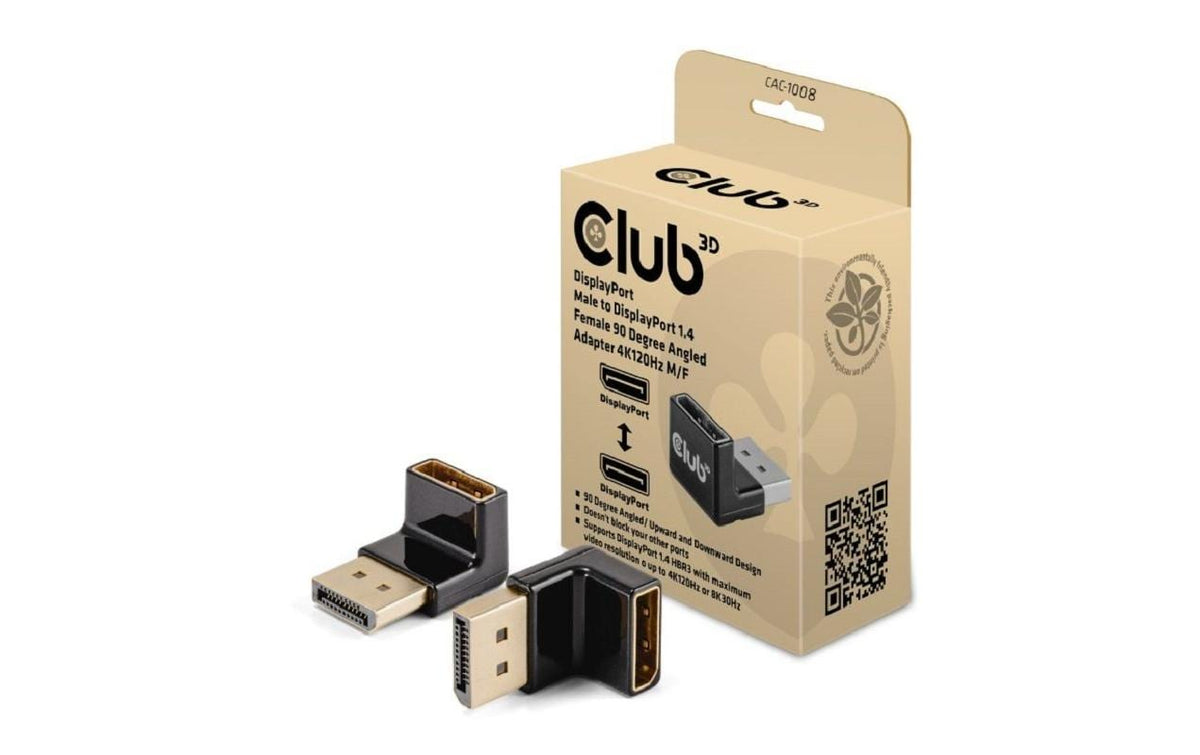 Club 3D, DP Stecker auf DP Buchse gewinkelt