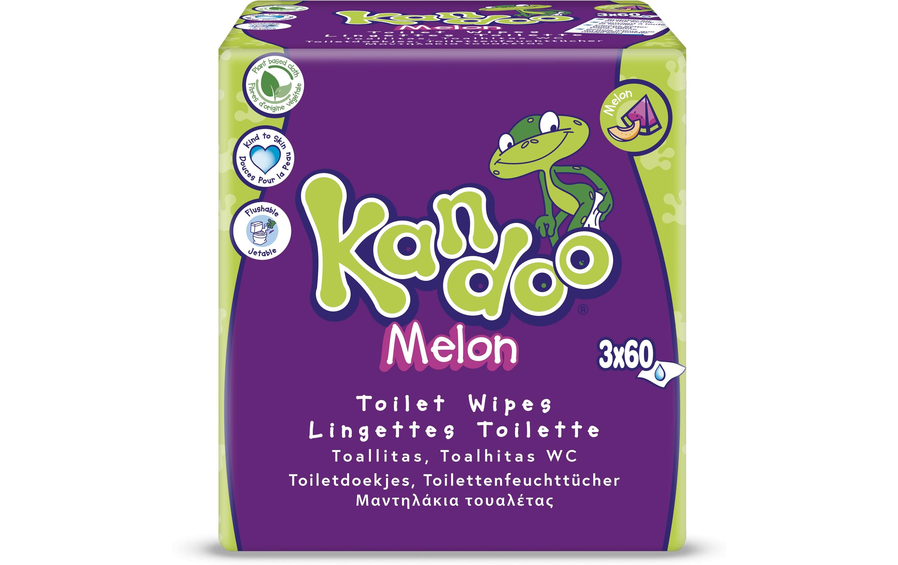 Kandoo, Feuchttücher Melon 3x 60 Stück