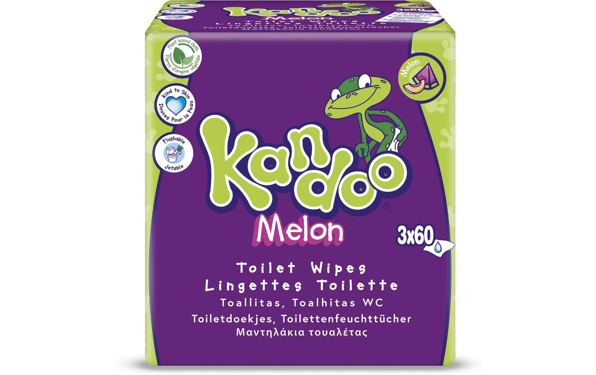 Kandoo, Feuchttücher Melon 3x 60 Stück