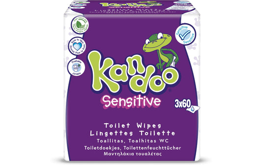 Kandoo | Feuchttücher Sensitive | 3x 60 Stück