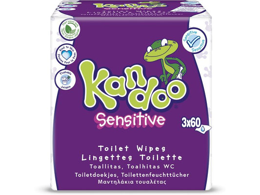 Kandoo | Feuchttücher Sensitive | 3x 60 Stück
