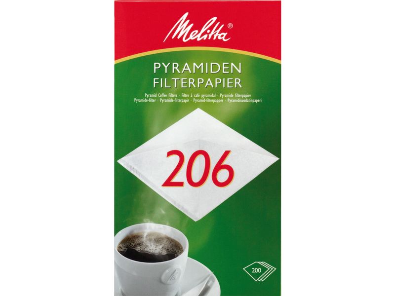 Melitta | Filtertüte Pyramide 206, 200 Stück | zu Melitta 608, 620