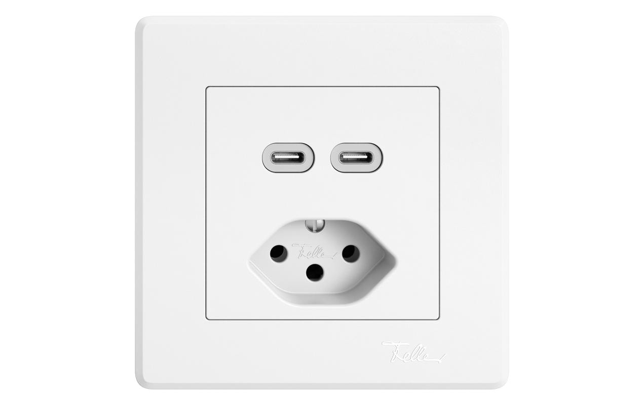 Feller EDIZIOliv Steckdose 2xUSB-C