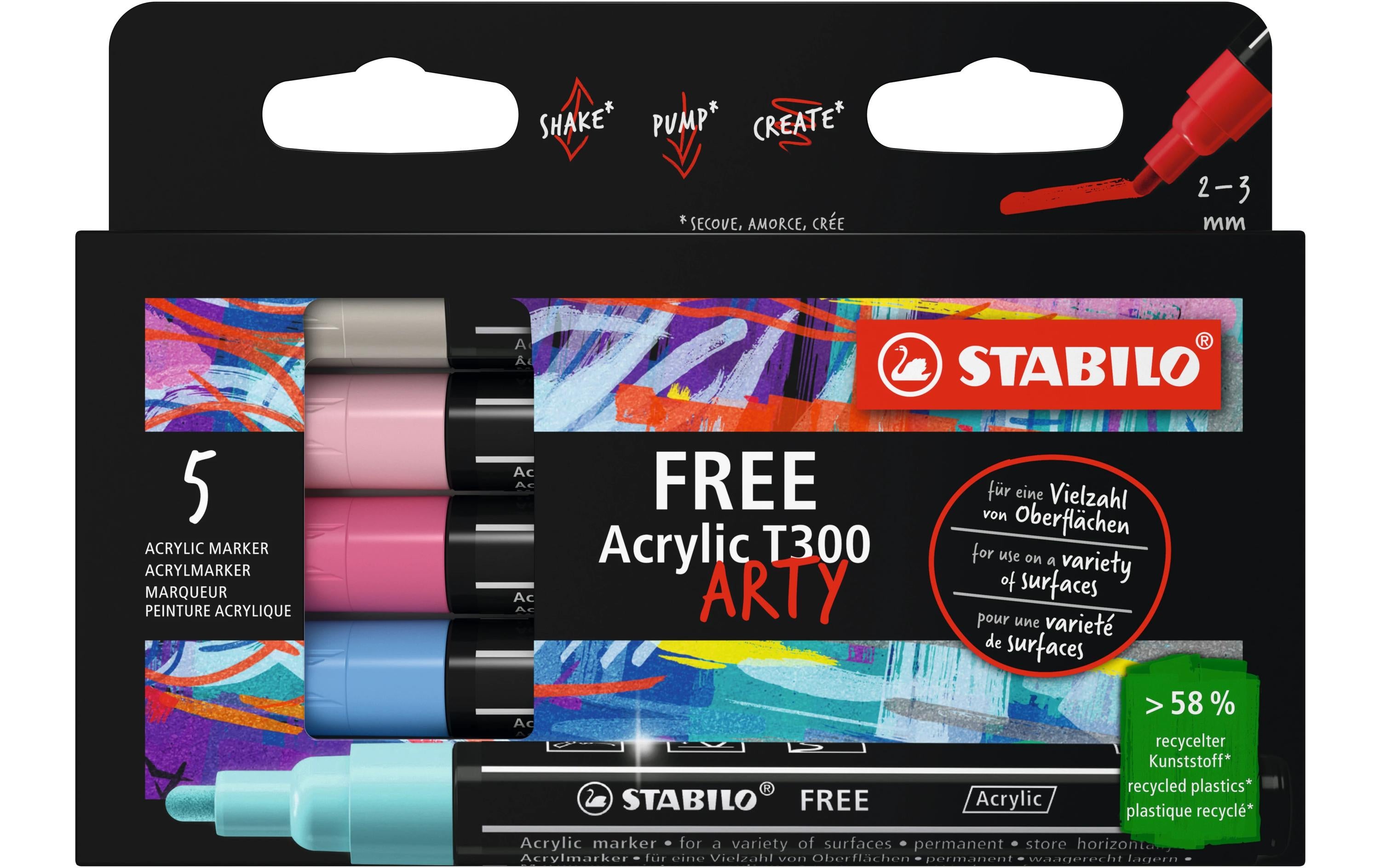 STABILO FREE Acrylic T300 Candy 5
