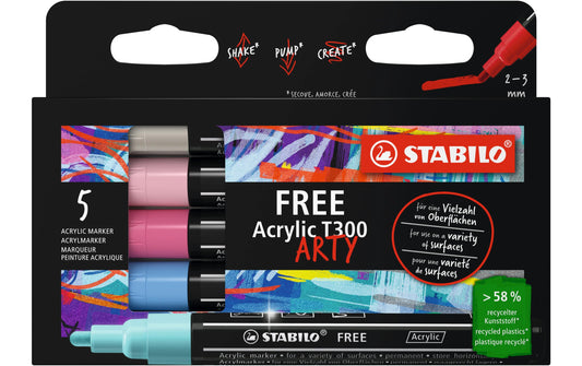 STABILO FREE Acrylic T300 Candy 5