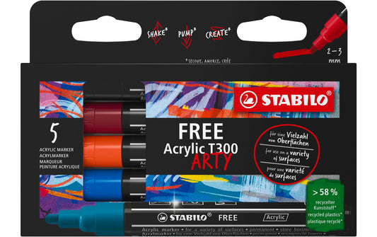STABILO FREE Acrylic T300 Urban 5