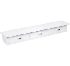 Songmics Wandregal mit Schubladen, Weiss