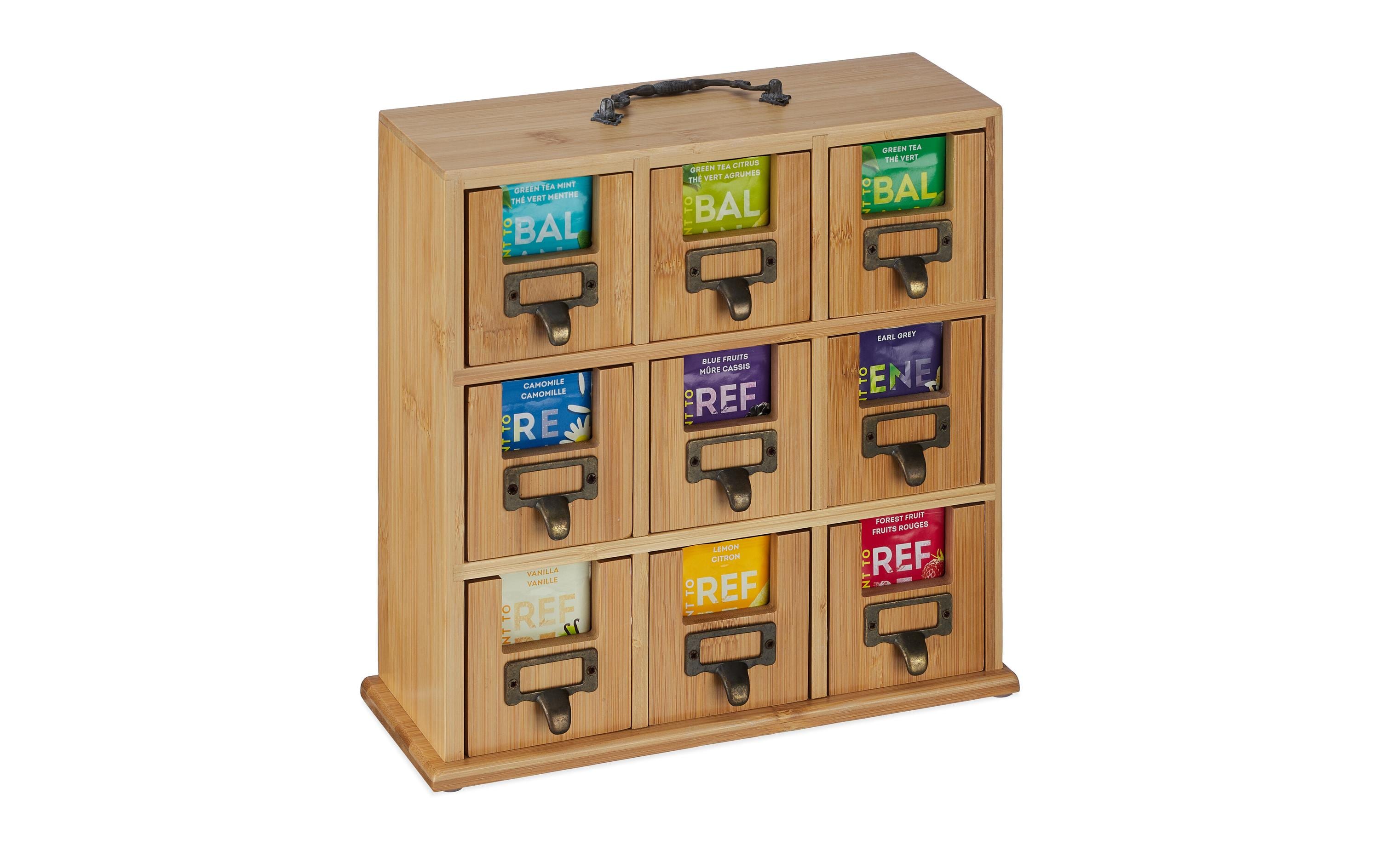 relaxdays Teebeutel-Box