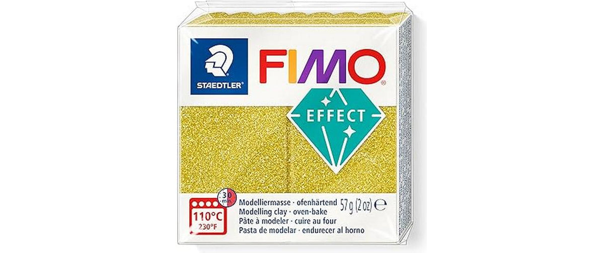 Fimo, Modelliermasse Soft Glitter Gold