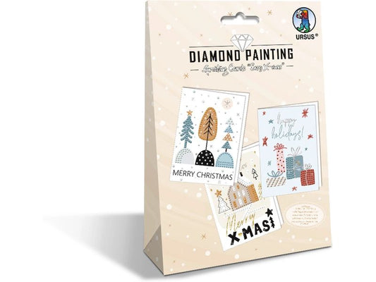 URSUS | Diamond Painting Creativ-Set X-Mas | 3 Grusskarten