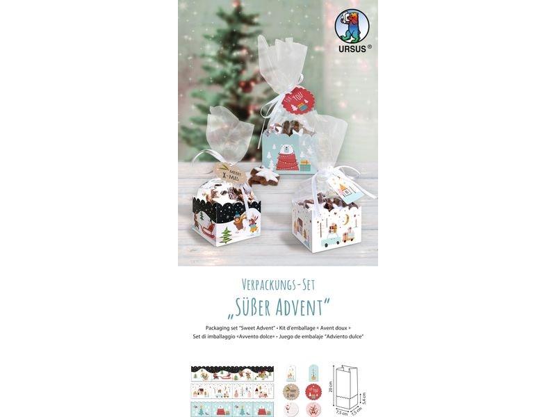 URSUS | Gebäckverpackung Weihnachten | 6 Stück