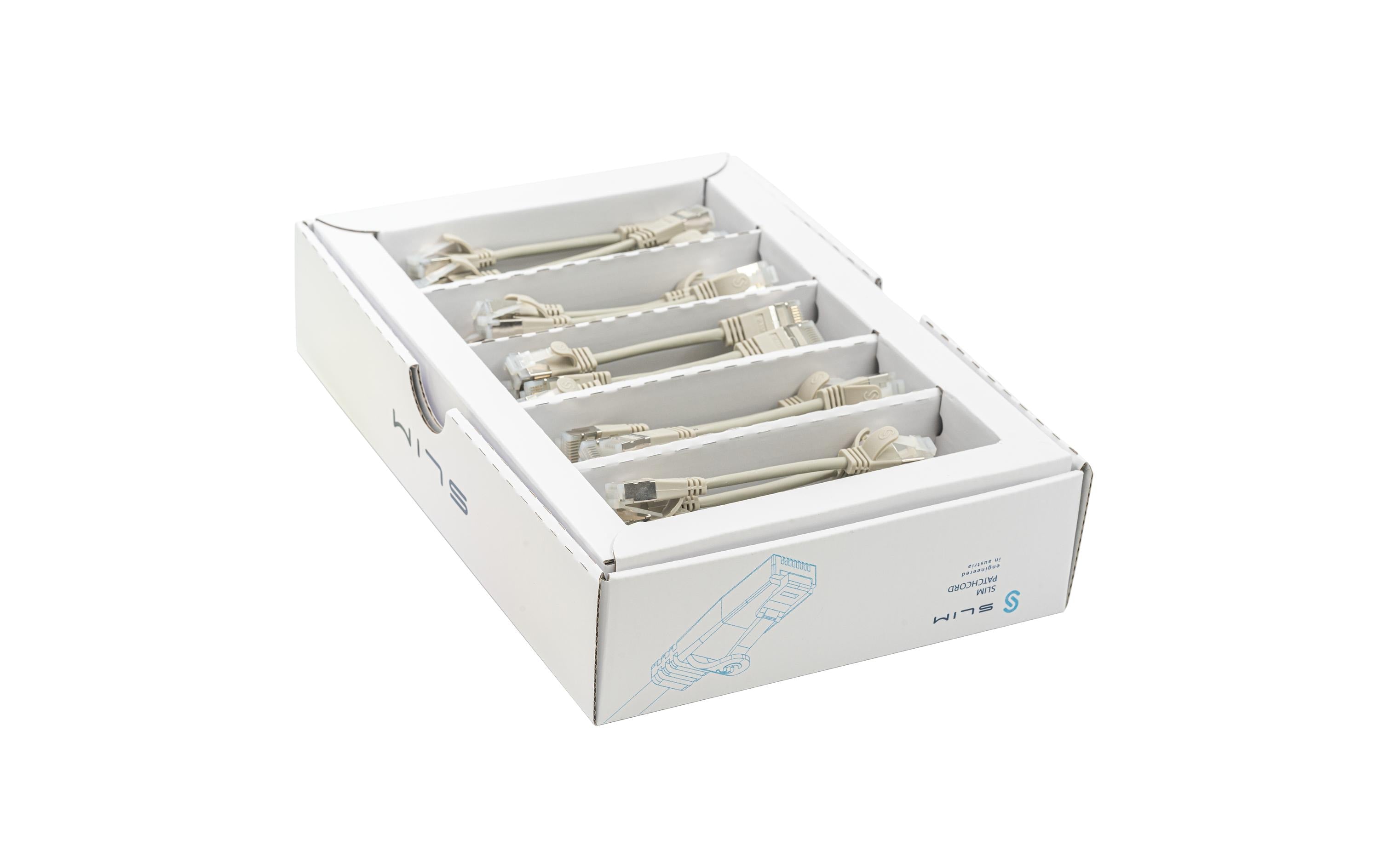 SLIM, Slimpatchkabel RJ-45, Cat 6A, U/FTP,