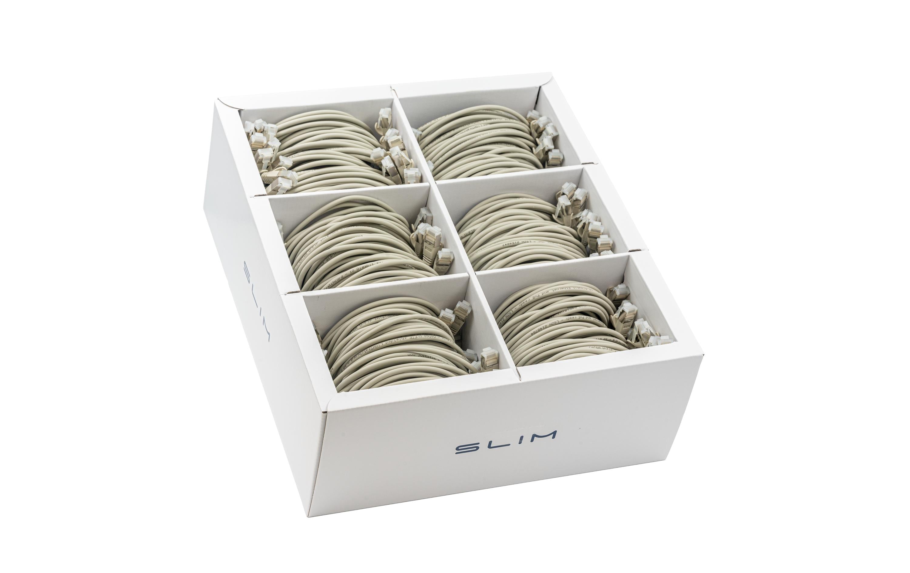 SLIM, Slimpatchkabel RJ-45, Cat 6A, U/FTP,