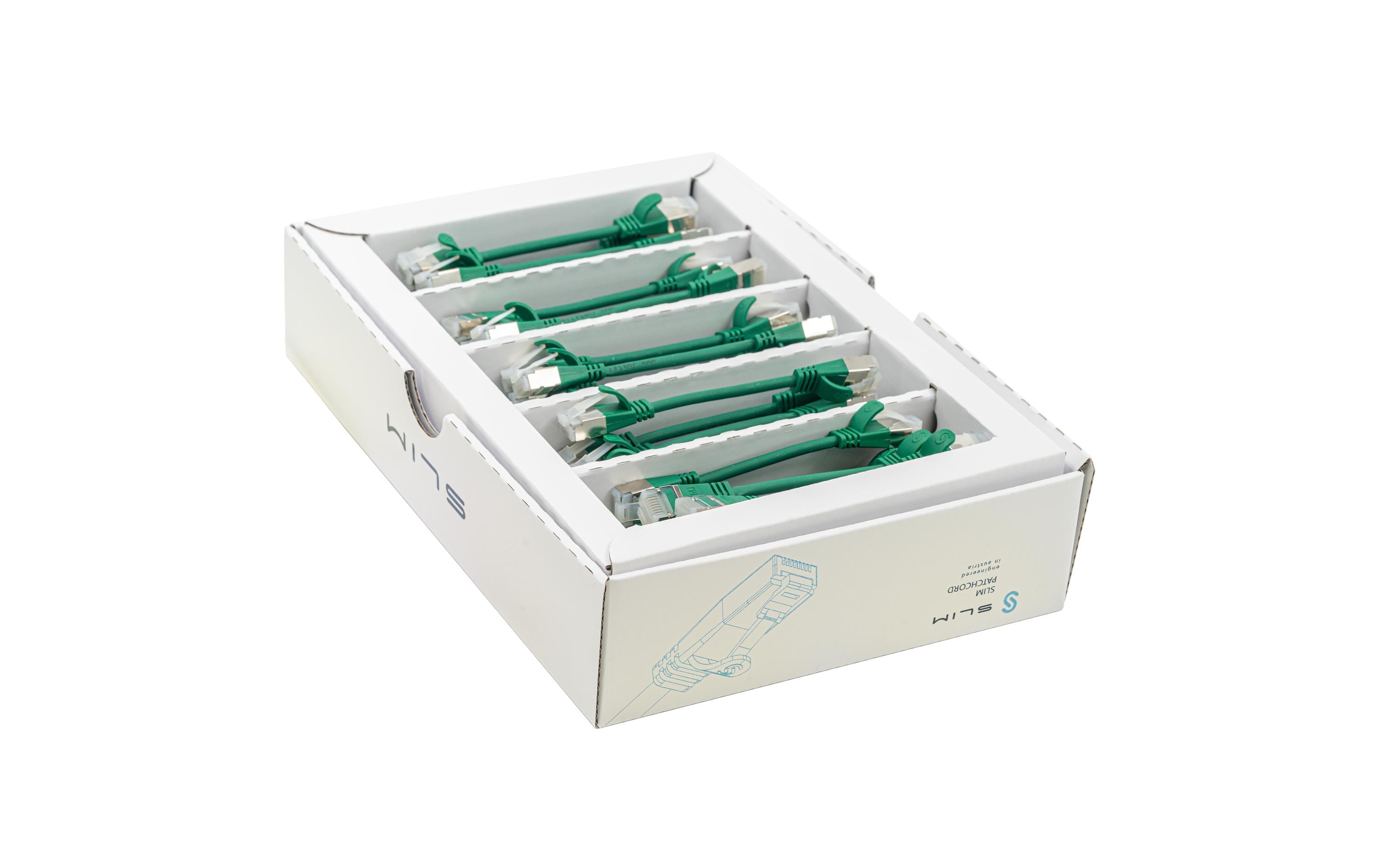 SLIM, Slimpatchkabel RJ-45, Cat 6A, U/FTP,