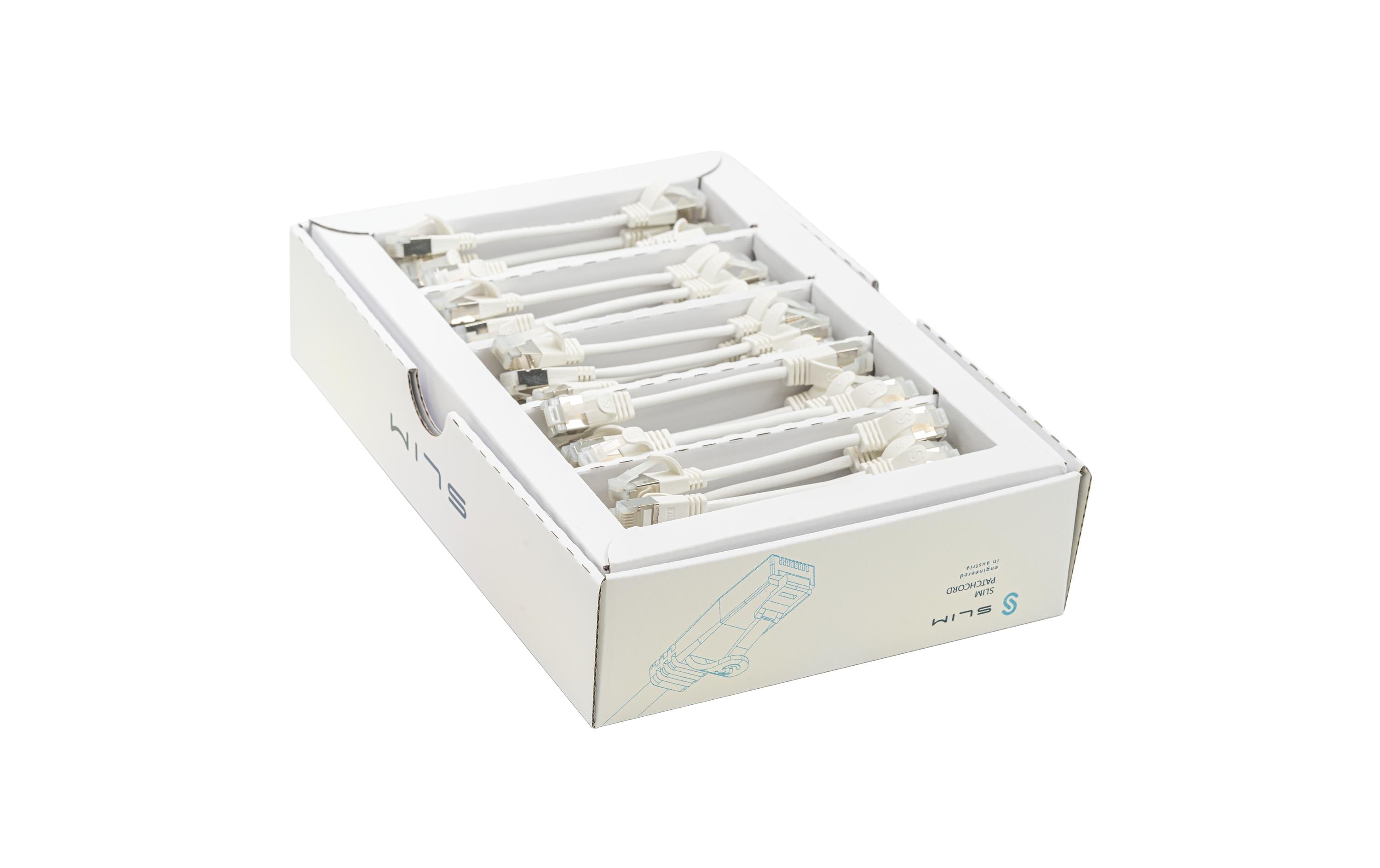 SLIM, Slimpatchkabel RJ-45, Cat 6A, U/FTP,