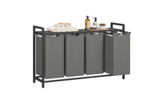 Vasagle Wäschekorb mit Ablage 4x 35L