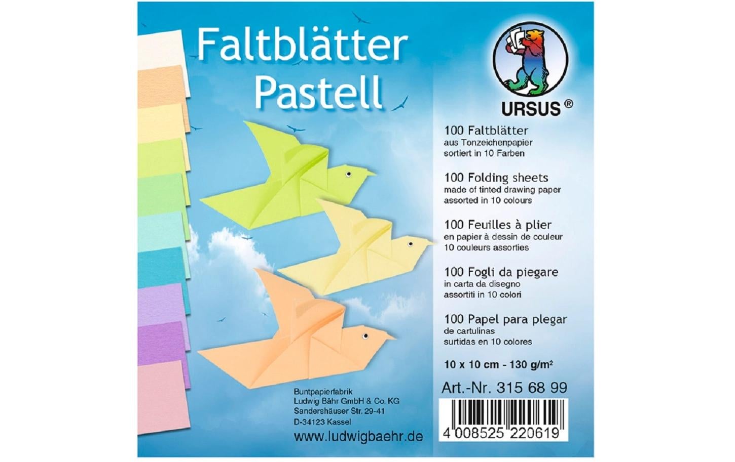 Ursus Faltblätter Origami à 100 Blatt