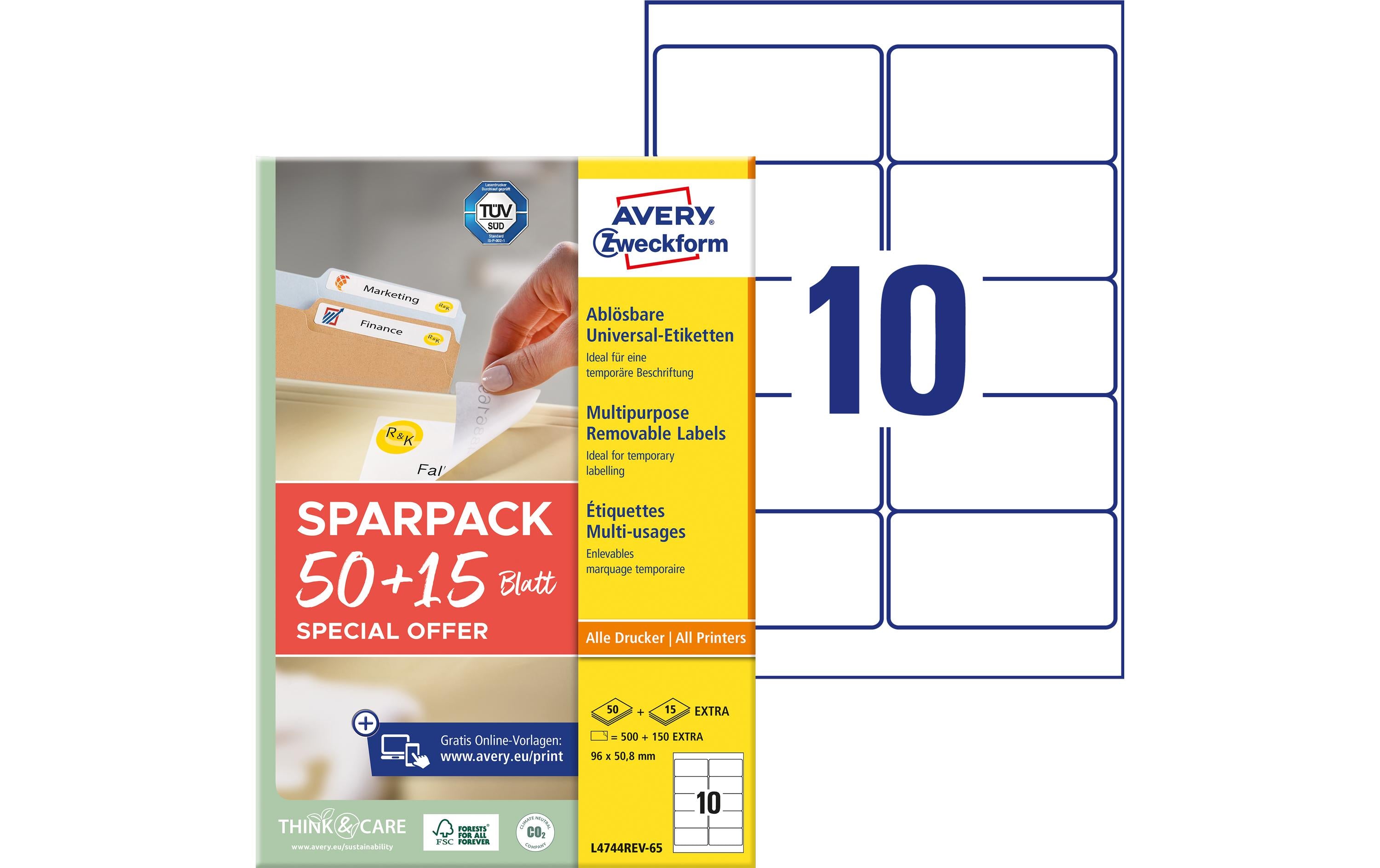 Avery Zweckform, Universal-Etiketten L4744R