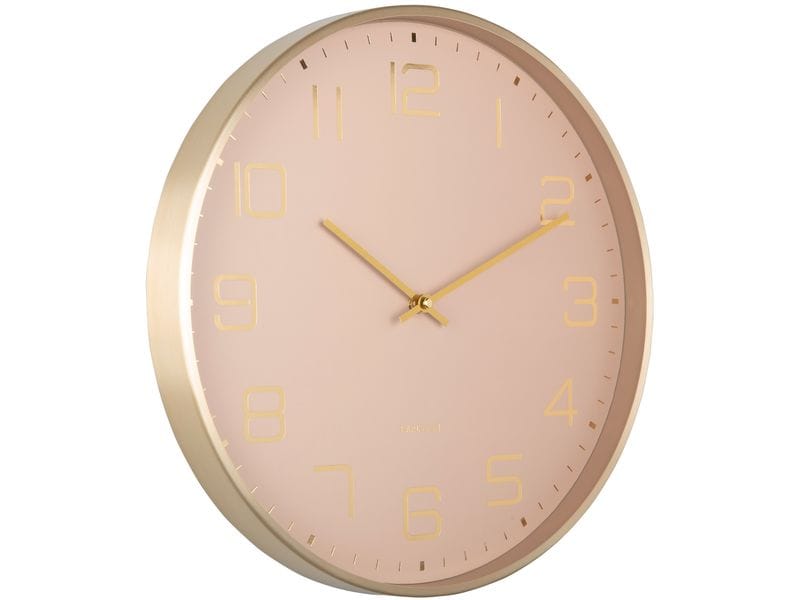 KARLSSON | Wanduhr Elegance Glow | Exkl. 1 x AA Batterie, Soft brown