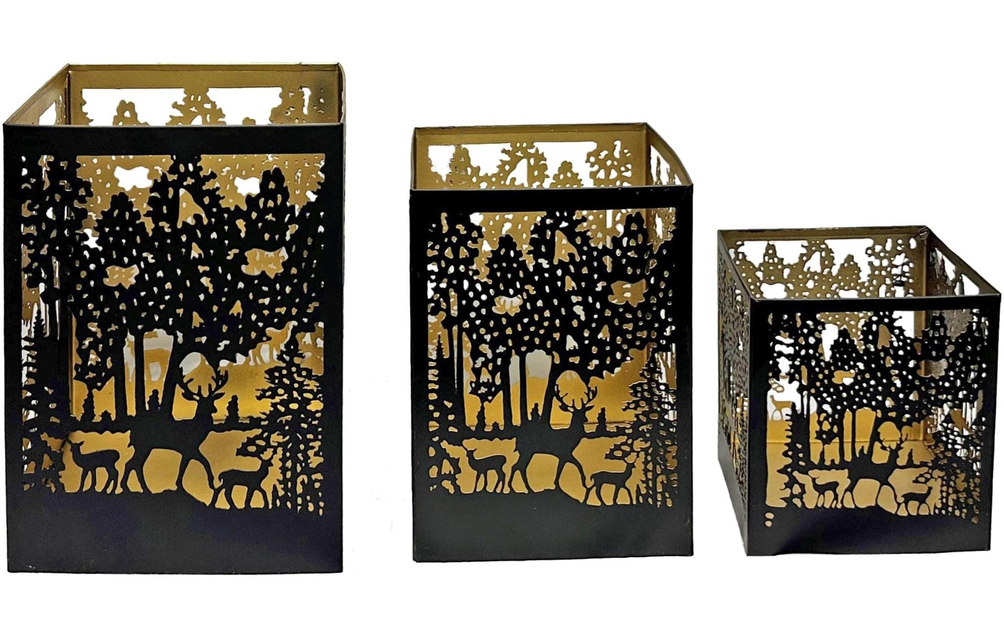 Dameco Laterne Forest, 3er Set, Metall