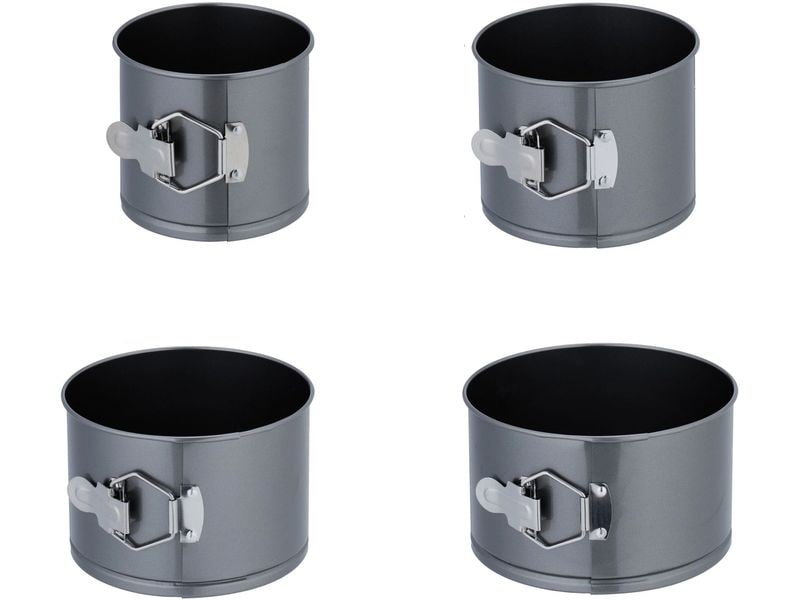 relaxdays | Springformen-Set rund | Set mit 4 Grössen, 12/14/16/18cm