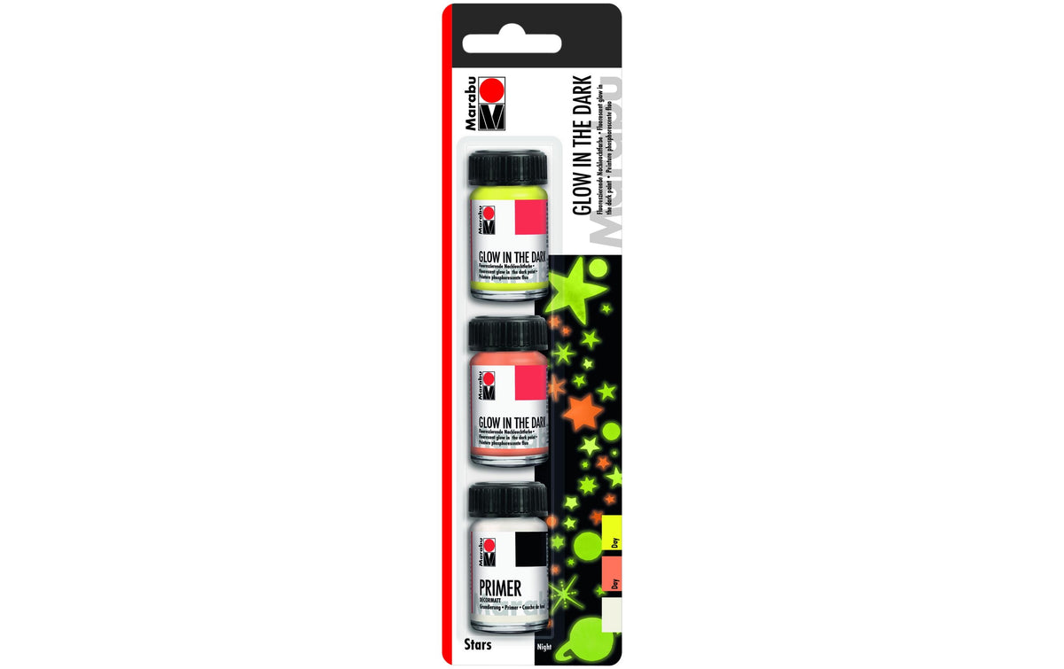 Marabu, Effektfarbe Glow in the Dark 3 x 15