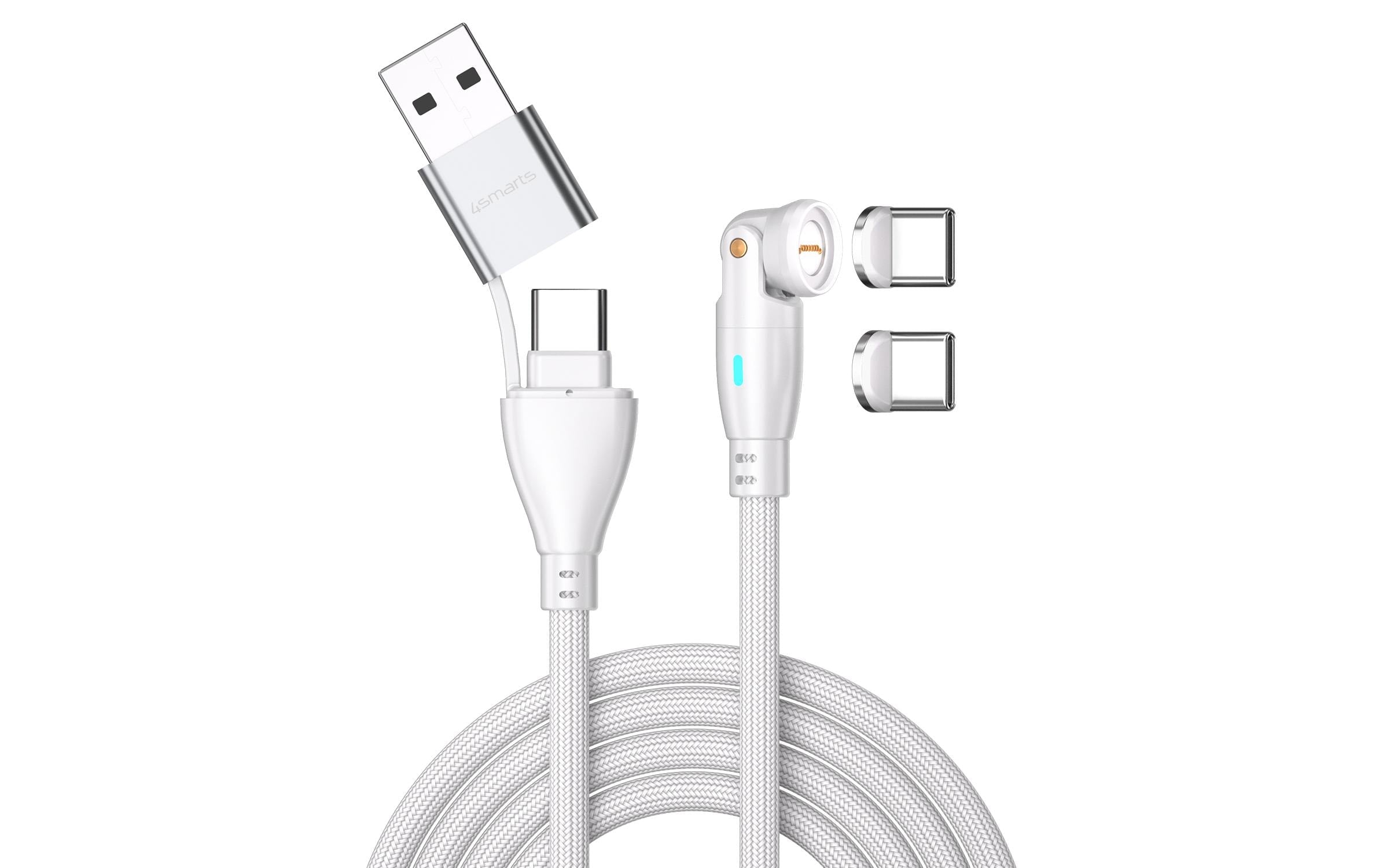 4smarts USB-C/A Kabel, 1.8m, weiss