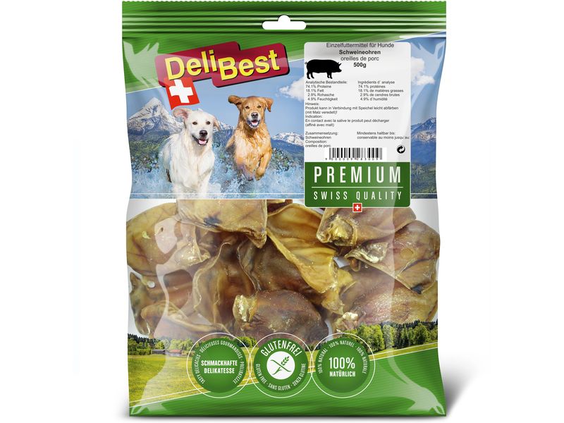 DeliBest | Premium Schweineohren | 500g