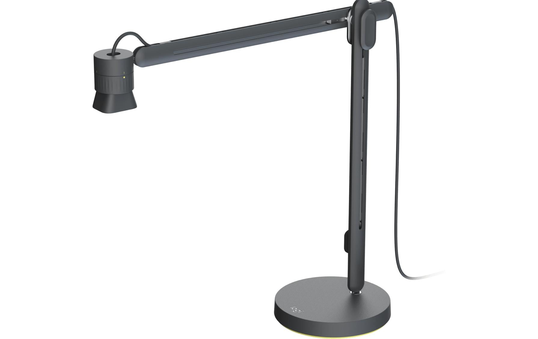 Logitech Webcam Reach mit Tischsockel.