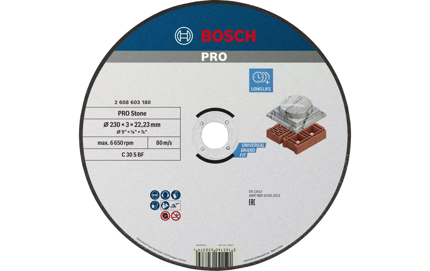 BOSCH Trennscheibe Stein  C 30 SBF 230 mm