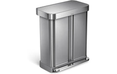 Simplehuman Doppelkammer, Silber gebürstet