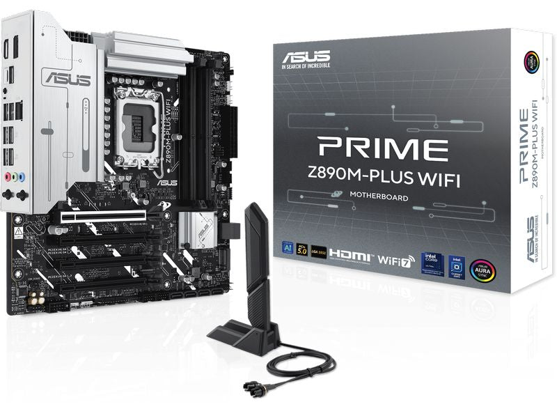 ASUS | PRIME Z890M-PLUS WIFI, LGA1851 | mATX, Intel Z890, 4x DDR5, PCI-E 5.0