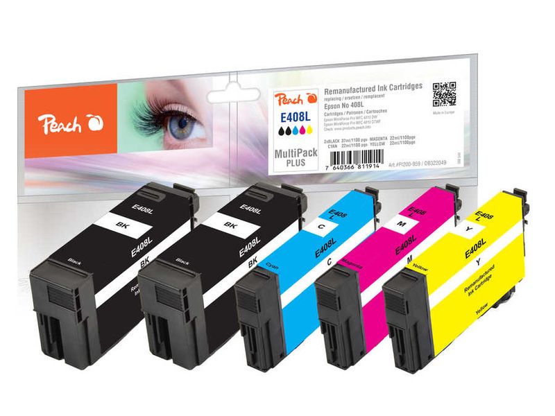 Peach | Tinte Epson No. 408L MP PLUS | 2x3700, 3x2200 Seiten