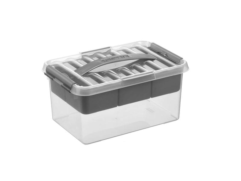 Sigma Home | Aufbewahrungsbox Q-Line | 6 Liter, 30x20x14.5, Grau