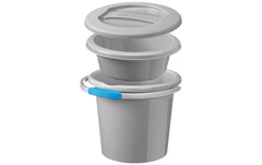 Sigma Home | Putzeimer Water-Line Set | 12 Liter, 3-teilig, Grau