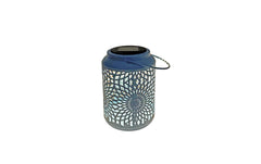 Dameco LED Solar Laterne Muster blau