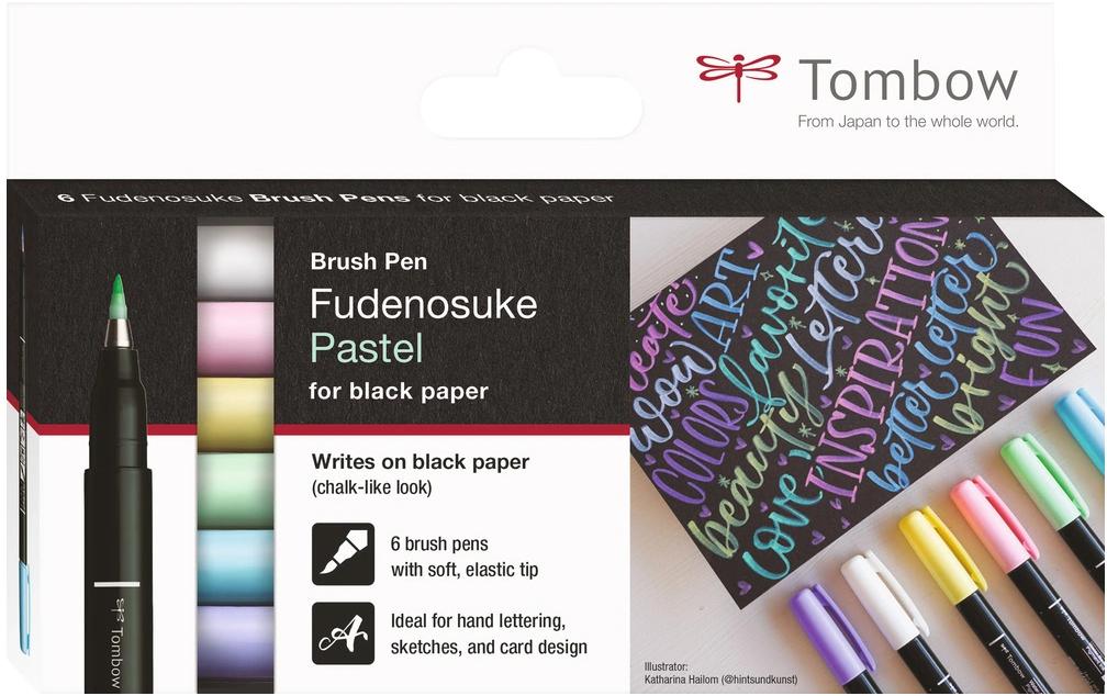 Tombow Fudenosuke WS-BS, 6er Pastel