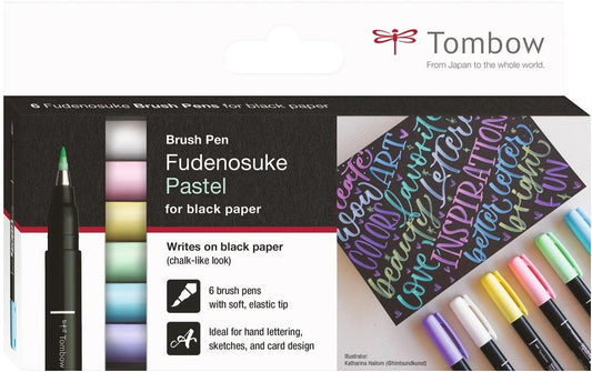 Tombow Fudenosuke WS-BS, 6er Pastel