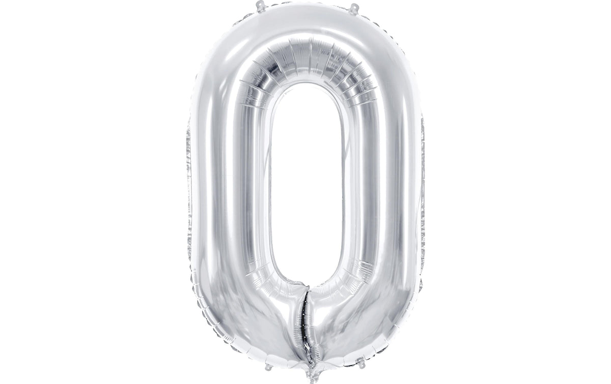 Partydeco, Folienballon Zahl 0 gross 86 cm,
