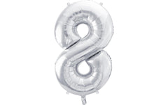 Partydeco Folienballon Zahl 8 gross