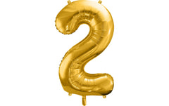 Partydeco, Folienballon Zahl 2 gross 86 cm,