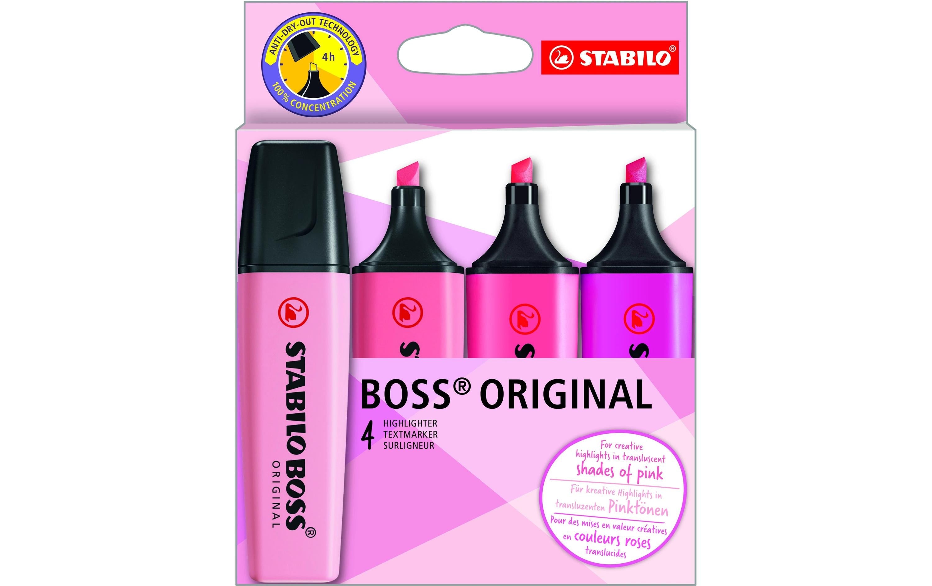 Stabilo BOSS Shades of pink 4er Etui