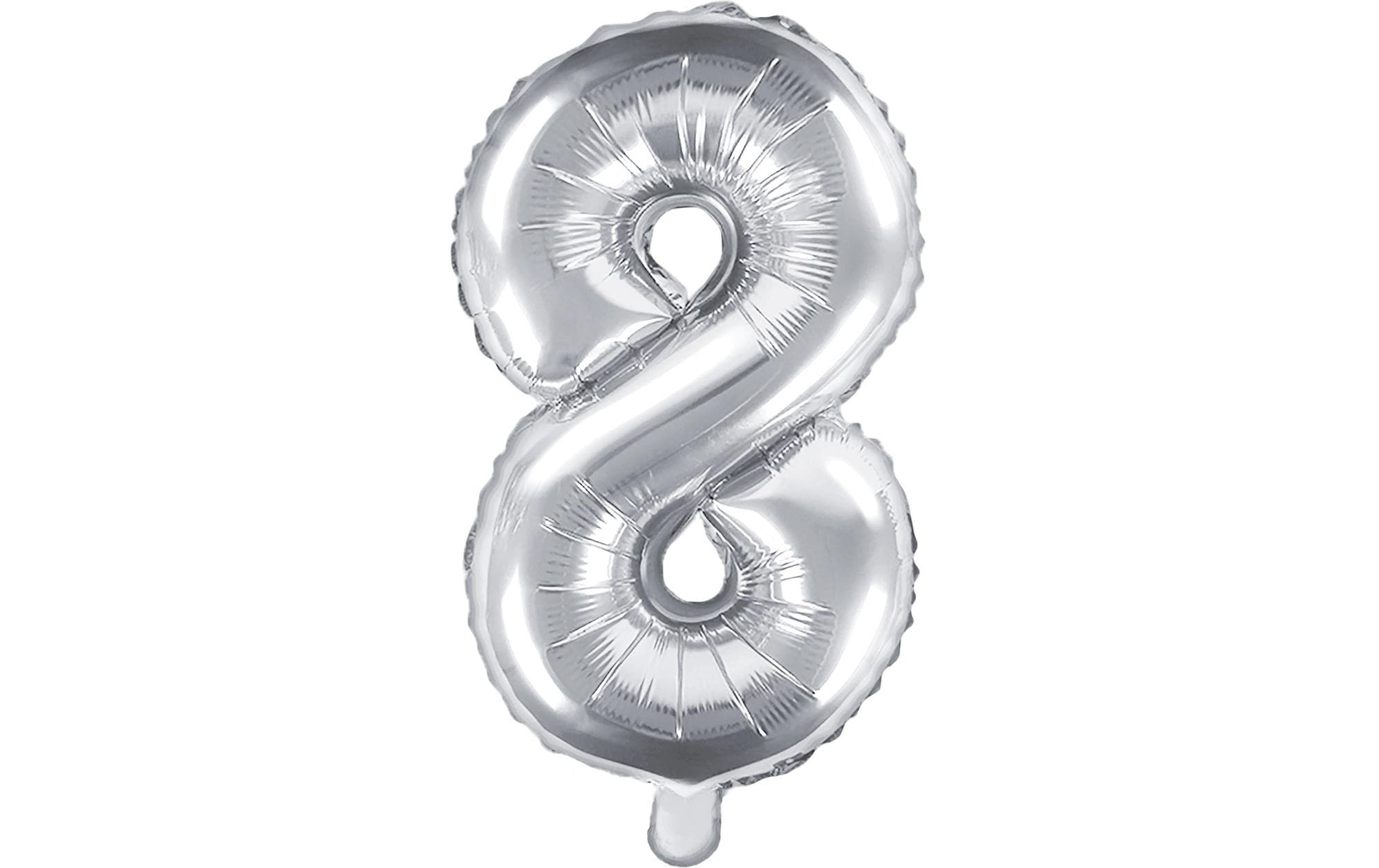 Partydeco Folienballon Zahl 8 klein