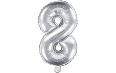 Partydeco Folienballon Zahl 8 klein