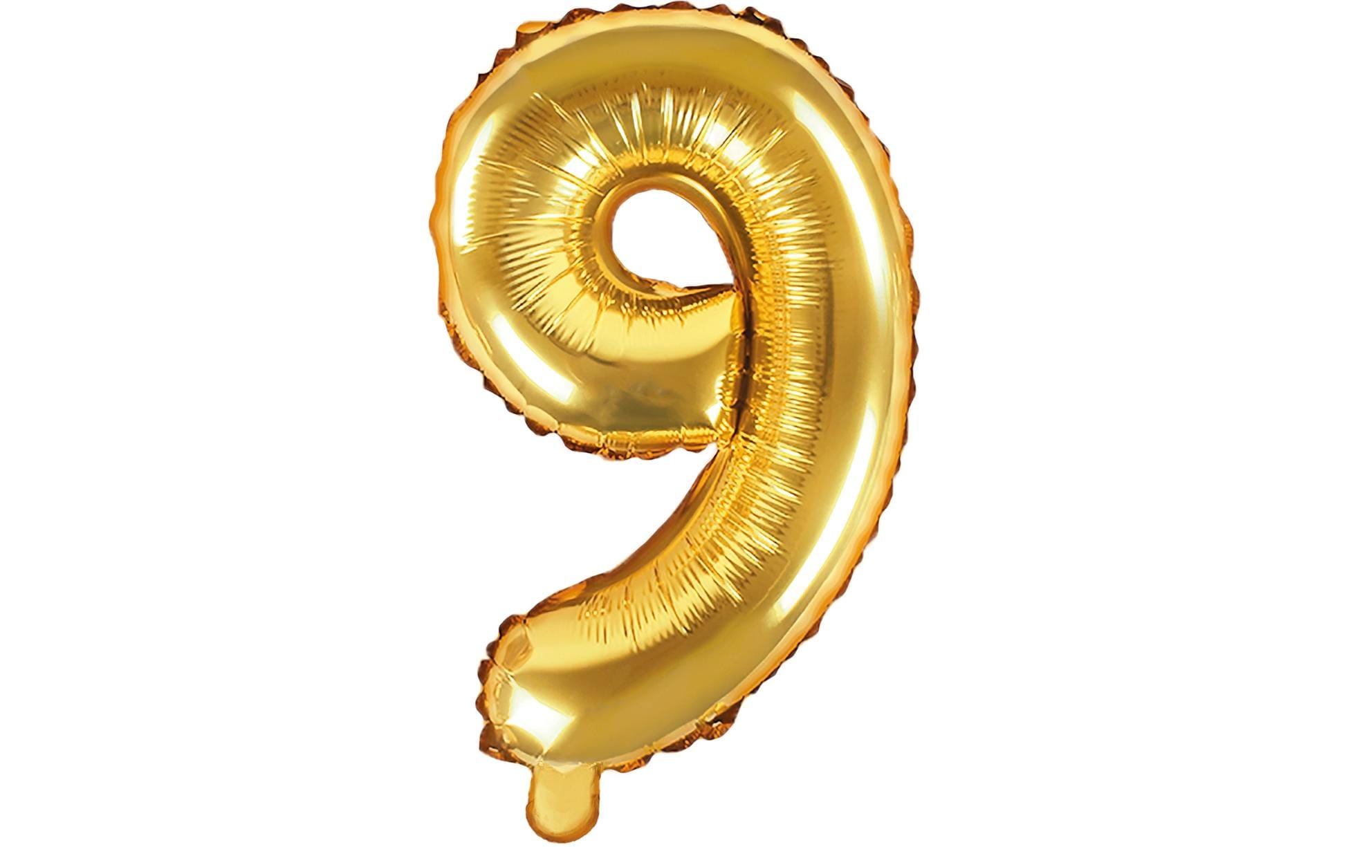 Partydeco Folienballon Zahl 9 klein