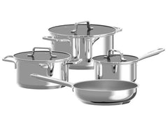 BergHOFF | Pfannenset HELIX 7tlg | 12, 16, 20 ,24cm 3xDeckel Edelst