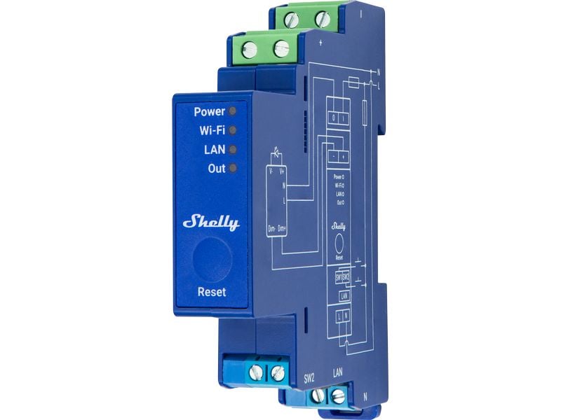 Shelly | Pro Dimmer 0 1-10V PM | für DIN-Schiene