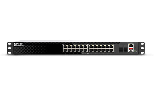 QNAP | QSW-M3224-24T, Management Switch | 24-Port 10GbE, rackmount design