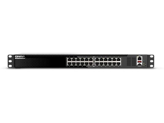 QNAP | QSW-M3224-24T, Management Switch | 24-Port 10GbE, rackmount design