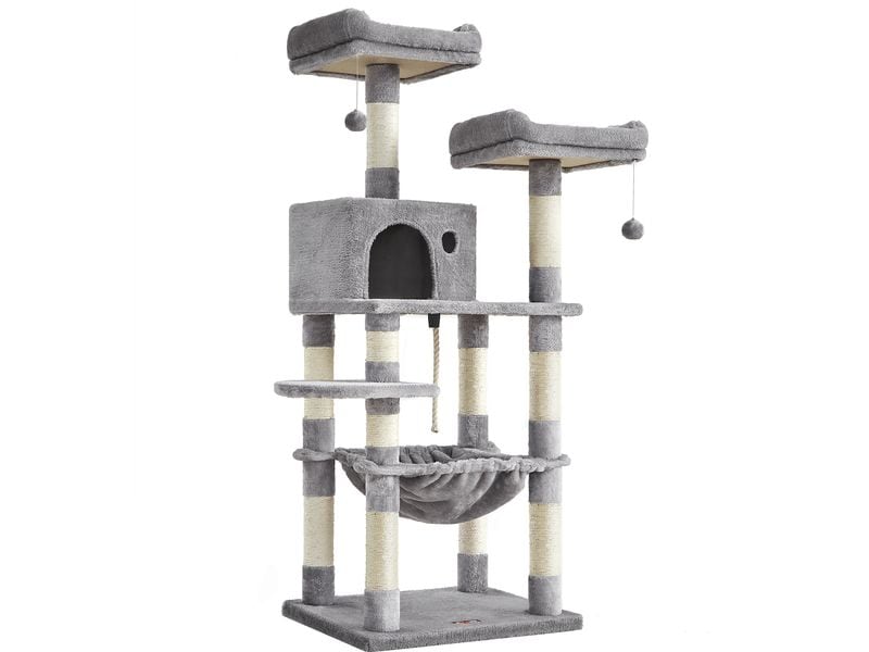 Feandrea | Kratzbaum grau | 143x55x45cm